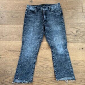 Mother the insider crop step fray jeans - size 31
